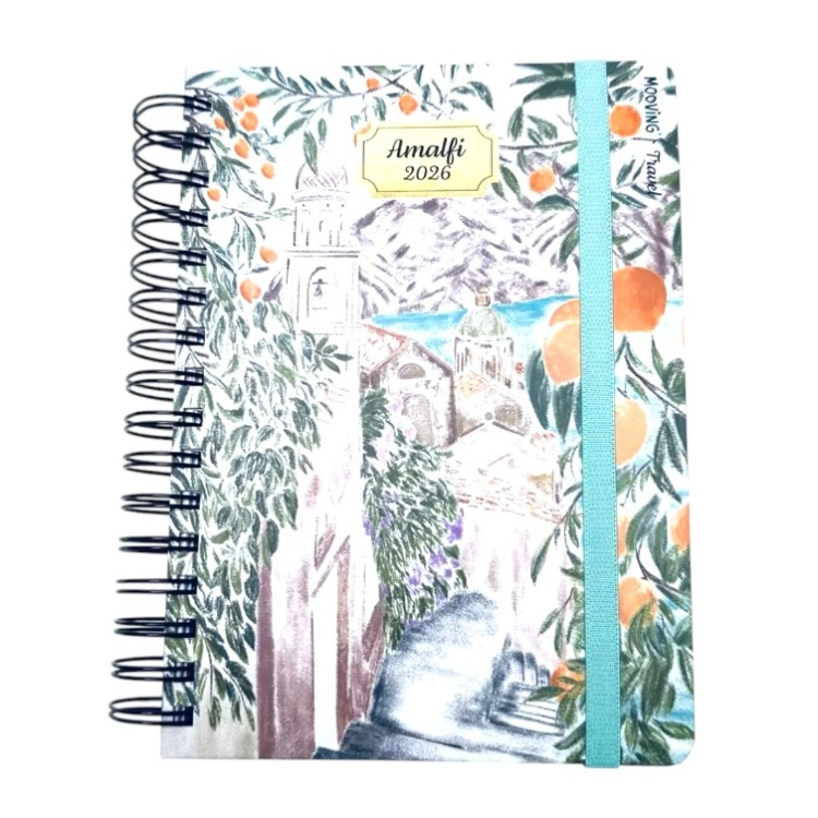 Agenda Mooving 2026 Travel Amalfi con Espiral dia por pagina 15x21 Art.1405105